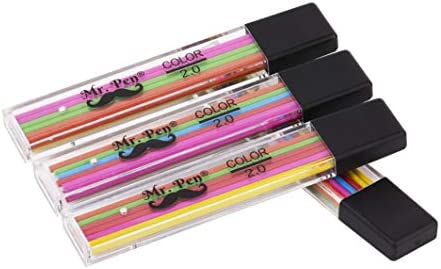 Mr. Pen- 2mm Lead Refills, 48 Pack, Colored Lead Pencils 2.0 mm, Mechanical Pencil Lead, Colorful Mechanical Pencils 2mm Lead, 2 mm Lead, Pencils 2.0mm Lead, Pencil Lead 2.0 mm Refill, Lead Refill