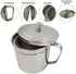 Evelots Grease Can for Kitchen with Strainer/Oil Strainer/5-Cup Stainless Bacon Grease Container with Easy-Grip Handle
