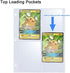 50 Pack 400 Pockets 2.5x3.5" Trading Card Sleeves,Double-Sided 4 Pocket 6.1x7.6" Page Protector,Ultra-Clear Game Card Sheets for A5 Mini 3 Ring Binder