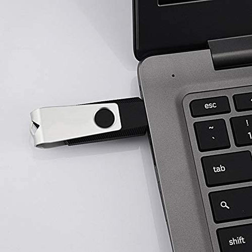 64 GB Flash Drive, Aiibe USB Flash Drive Thumb Drive 64GB Memory Stick Zip Drive Swivel Design Pen Drive Fold Storage Jump Drive 64 G USB 2.0 Black