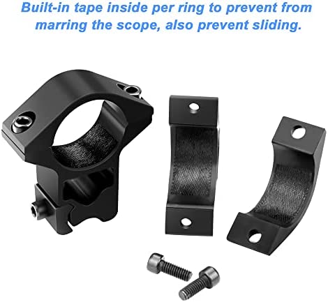 Modkin 11mm Dovetail Scope Mounts for 1'' Scope Tube High Profile for Airguns or Premium .22 Rifles (Set of 2)