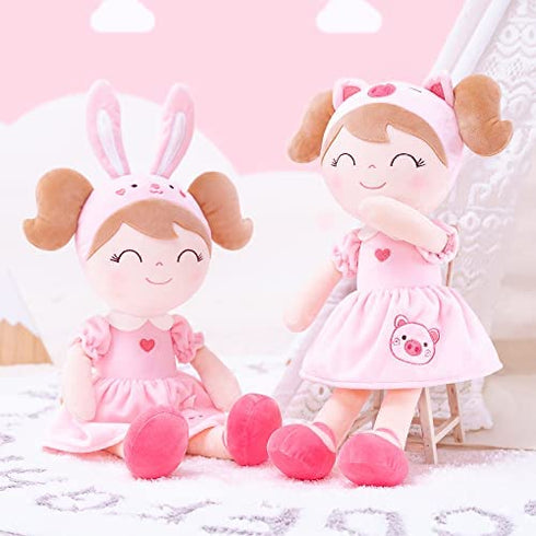 Gloveleya Baby Doll Girl Gifts Soft Plush Bunny Dolls 14" with Gift Box