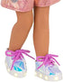 Glitter Girls – Cosmic Glow Light-up Shoes for 14-inch Dolls – Toys, Clothes, and Accessories for Ages 3 and Up (Glossy Fashion Sneakers with LED Lights), Brown/A