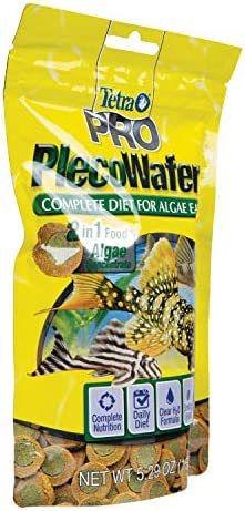 Tetra PRO PlecoWafers 5.29 Ounces, Nutritionally Balanced Vegetarian Fish Food for Bottom Feeders, Concentrated Algae Center