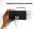 Small Cash Box with Lock and Slot - Jssmst Metal Coin Bank Piggy Bank for Adults and Kids, Black(SMCB0301N)