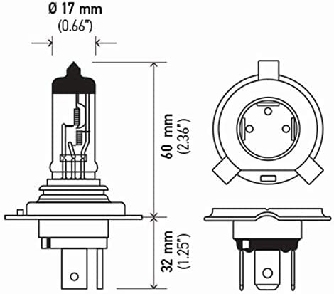 HELLA H4 130/90W High Wattage Bulb, 12V