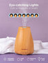 InnoGear Oil Diffuser, Super Quiet Essential Oil Diffuser Aromatherapy Diffuser Ultrasonic Humidifier with Sleep Mode, Waterless Auto-Off 8 Colors Light for Home Office Bedroom Room Baby, Yellow