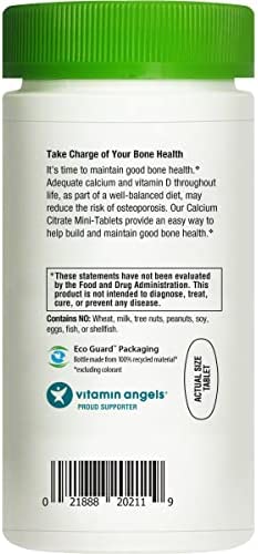 Rainbow Light - Calcium Citrate Mini-Tabs - Food-Based Calcium Supplement Supports Calcium Absorption, Bone and Tooth Health; 800 IU Vitamin D3, 800mg Calcium; Vegetarian and Gluten-Free - 120 Tablets