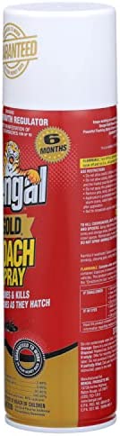 Bengal Gold Roach Spray, Odorless Stain-Free Dry Aerosol Killer Spray with Insect Growth Regulator, 11 Oz. Aerosol Can