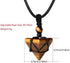 Tiger Eye Healing Crystal Necklace Pointed Pendant Necklaces Adjustable Rope Natural Pyramid Gemstone Stone Necklace Reiki Quartz Jewelry for Women Men