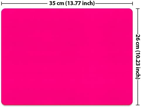 Extra Large (X-Large) Size Non-Slip Rectangle Mousepad, FINCIBO Solid Hot Pink Mouse Pad for Home, Office and Gaming Desk