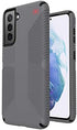 Speck Products Presidio2 Grip Samsung Galaxy S21 5G Case, Graphite Grey/Black/Bold Red