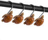 Chictie 12 Pieces Cute Turtle Shower Curtain Hooks Rings Set for Bathroom Rust Proof Chrome Cartoon Decorative Hangers
