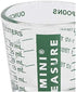 Kolder Mini Measure Heavy Glass, 20-Incremental Measurements Multi-Purpose Liquid and Dry Measuring Shot Glass, Green