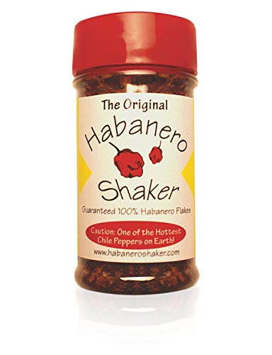 The Original Habanero Shaker - 100% Custom Flaked Hot Habanero Chile Peppers