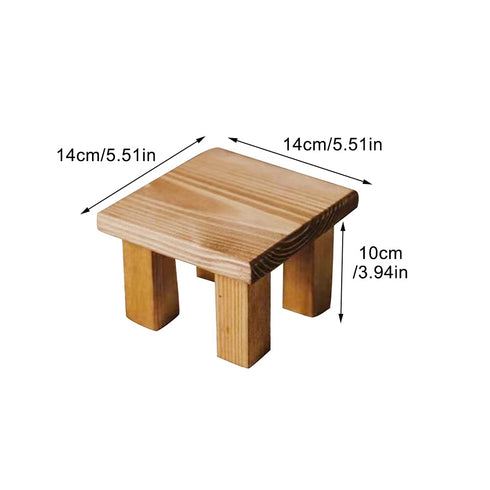 Wood Stool - Display Baby Photography Prop, Cute Small Bench Strong Legs Seat Foot Stool DIY Furniture Stool for Living Room Bathroom Bedroom (Types:1)