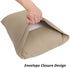 Stretch Pillowcases - Micro Jersey Knit & Ultra Soft, Standard Size - Set of 2 Pillow Cases, Taupe