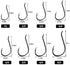 UCEC Circle Hooks Fishing Hooks 2X Strong Customized Offset Sport Circle Hooks Black High Carbon Steel Octopus 150pcs/box - Size:#1 1/0 2/0 3/0 4/0 5/0 6/0 8/0