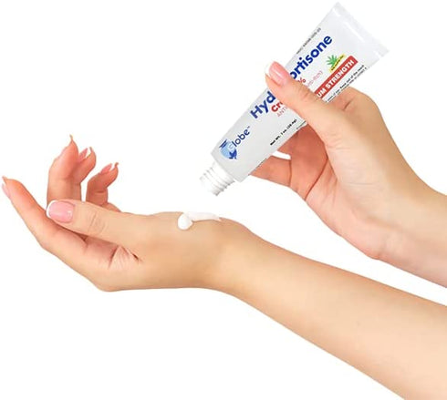 (3 Pack) Globe Hydrocortisone Maximum Strength Cream 1% w/ Aloe, Anti-Itch Cream for Redness, Swelling, Itching, Rash & Dermatitis, Bug/Mosquito Bites, Eczema, Hemorrhoids & More