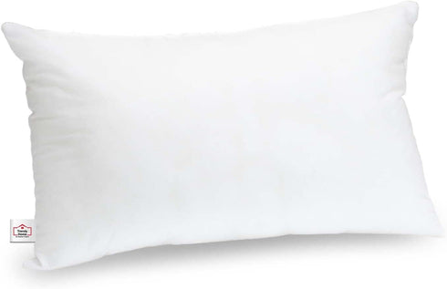Trendy Home 12x20 Non Woven Premium Stuffer for Home & Office Pillow Stuffer, Decorative Throw Pillow Insert (White, Standard Size)