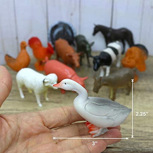 GIFTEXPRESS 12pc Large Farm Animal Toy Figures