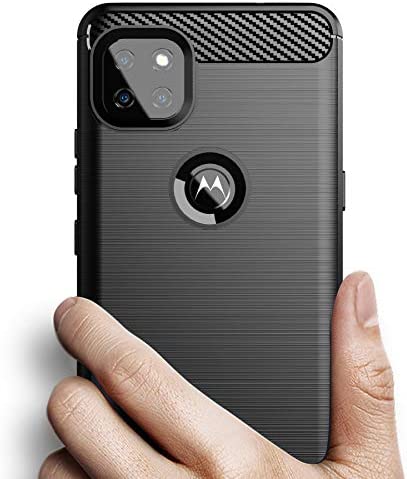 Osophter for Moto One 5G Ace Case Shock-Absorption Flexible TPU Rubber Protective Cell Phone Cover for Motorola Moto One 5G UW Ace(Black)