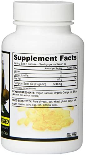 Deva Nutrition Vegan Pumpkin Seed Oil Capsules, 90 Count