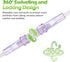 Oxygen Tubing Swivel Connector - 10 PCS Cannula Connectors, Avoid Tube Tangles (Male to Male)