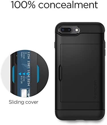 Spigen Slim Armor CS Designed for iPhone 8 Plus Case (2017) / Designed for iPhone 7 Plus Case (2016) - Black
