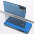 LEMAXELERS Samsung Galaxy S21 Ultra Case Slim Mirror Design Clear View Flip Bookstyle Ultra Slim Protecter Shell with Kickstand Protective Cover for Samsung Galaxy S21 Ultra Mirror PU PU Blue