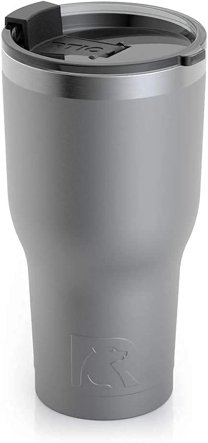 RTIC Tumbler, 30 oz, Graphite, Insulated Travel Stainless Steel Mug, Hot Or Cold Drinks, with Splash Proof Lid