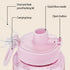 BellyBottle Pregnancy Water Bottle Intake Tracker with Weekly Milestone Stickers (BPA-Free) Pregnancy Must Haves Gifts for First Time Moms Essentials - Pink