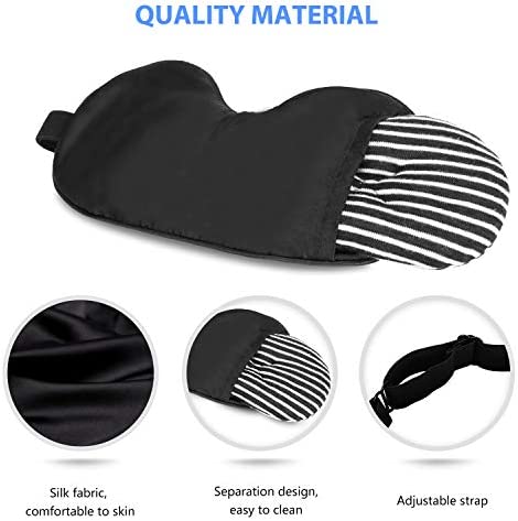 Silk Cooling Weighted Sleep Eye Mask-Relief for Headache/Migraine Relief/Sinus Pain/Puffy Dry Eyes,Universal Size (Grey)