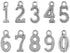 Silver Number Charms for Necklaces, Bracelets, Pendants, Jewelry Making, 0-9 Metal Craft Numbers, 9 Sets 90 PCs, by Mandala Crafts