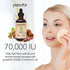 PURA D'OR Organic Vitamin E Oil Blend (4oz / 118mL) 70,000 IU 100% Pure Natural Hexane Free - Sweet Almond, Apricot, Jojoba, Argan, Rosehip, Sunflower & Avocado Oil For Scars, Skin, Face, Bath & Body