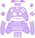 eXtremeRate Clear Atomic Purple Controller Full Set Housing Shell Case w/Buttons for Xbox Series X/S, Custom Replacement Side Rails Front Back Plate Cover for Xbox Series S & Xbox Series X Controller
