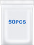 Somoga 50 PCS 11" x 15" Large Thick 2.4 Mil Clear Zip Poly Bags Plastic Reclosable Zip Seal Lock Bags Clothing Shoes Toys Prints Zipper Bag