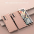 Case for Samsung Galaxy Z Fold 2 5G,Case with Glass Tempered Film,Ultra-Thin Anti-Knock Combination Film Hard Matte Cover (Rose Gold)