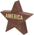 HAPPY DEALS ~ Set of 3 | Wooden Distressed Patriotic Star Sitter Blocks Tabletop Decor - USA, America and God Bless - 3 pc Set - 4 inch