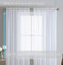 HLC.ME White Sheer Voile Window Treatment Rod Pocket Curtain Panels for Bedroom, Kitchen, and Living Room (54 x 72 inches Long, Set of 2)