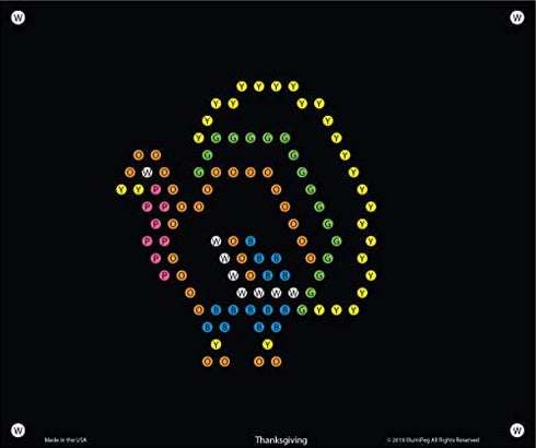 IllumiPeg Holiday Refill templates for Basic Fun Lite Brite Ultimate Classic (10 Sheets, 7x8)