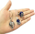 PPX Daywalking Katherine Necklace Pendant Charm Necklace-Royal Blue and Vampire Diaries Daylight Walking Signet Damon's Ring for Fans, with Transparent Box