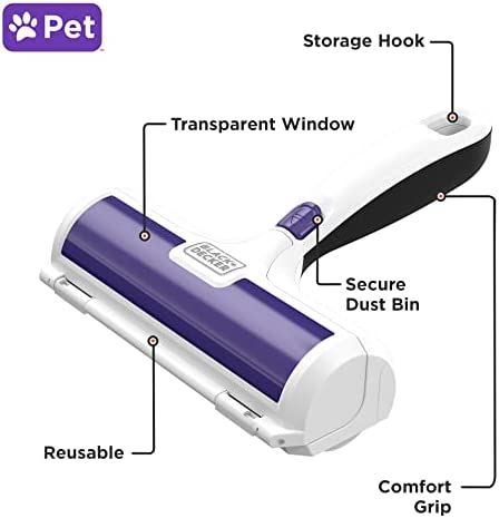 BLACK+DECKER Pet Hair Remover, Roller (HMSCT0001)