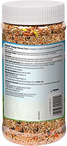 Kaytee Forti Diet Pro Health Orange Flavored Bird Treats For Parakeets, 10-Ounce