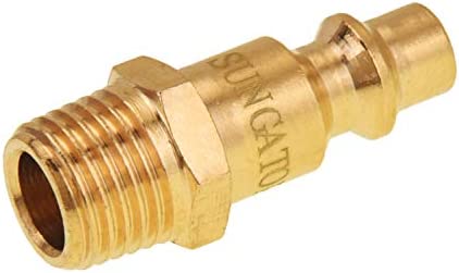 Air Coupler and Plug Kit, SUNGATOR Solid Brass Quick Connector Set, 1/4" Industrial NPT Air Compressor Accessories (8-Piece)