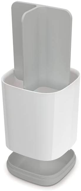 Joseph Joseph 70509 EasyStore Toothbrush Holder Bathroom Storage Organizer Caddy, Small, Gray