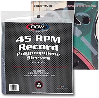 100 Vinyl 45 RPM 7" Record Poly Outer Sleeves 2 Mil New