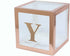 YJHSS Baby Shower Boxes Decorations for Girl & Boy, 4-Pack Transparent Balloons Boxes Décor with BABY Letters for Gender Reveal Baby Shower Decorations Bridal Showers Birthday Party, Rose Gold
