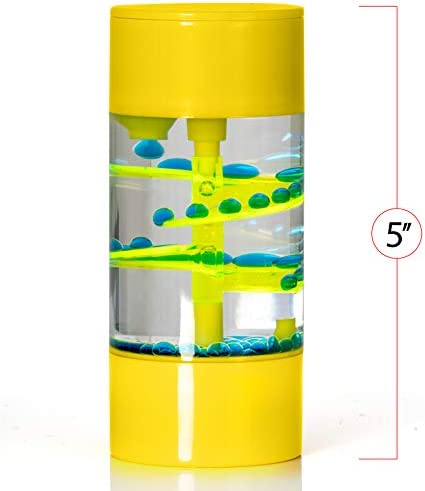Big Mo's Toys Liquid Motion Spiral Timer Toy for Sensory Play - Relaxing Bubble Motion Autism ADHD Fidget Toy, Calming Toy, Sensory Visual Relaxation Desk Toy, One Piece (Assorted)