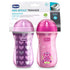 Chicco Insulated Rim Spout Trainer Spill Free Baby Sippy Cup 9 oz. - Two Pack, Pink/Purple
